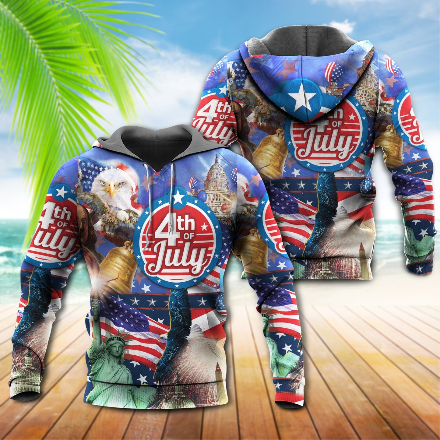 America Love Fourth Of July - 3D Hoodie
