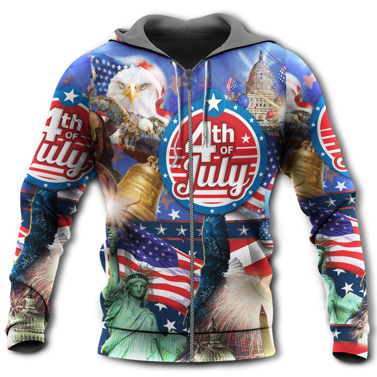 America Love Fourth Of July - 3D Hoodie