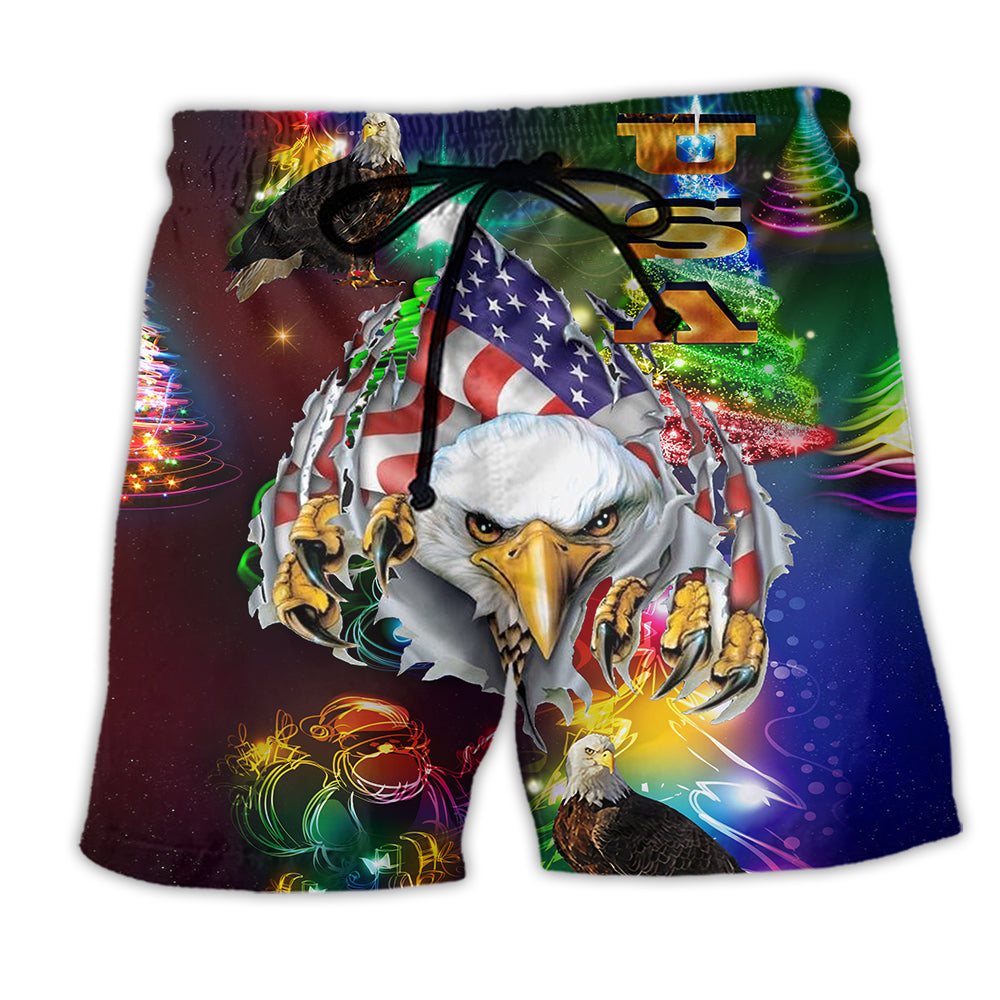 Eagle Love America Christmas - Beach Short