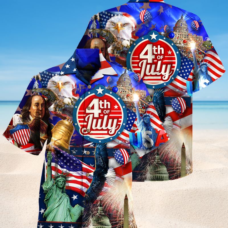 America Love July Style - Hawaiian Shirt
