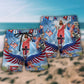 Faith And Patriot Eagle America Art – Beach Short
