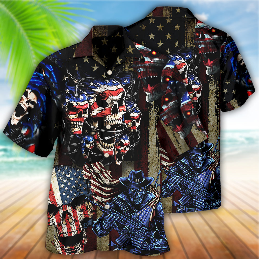 America Skull Angry Limited Edition – Hawaiian Shirt