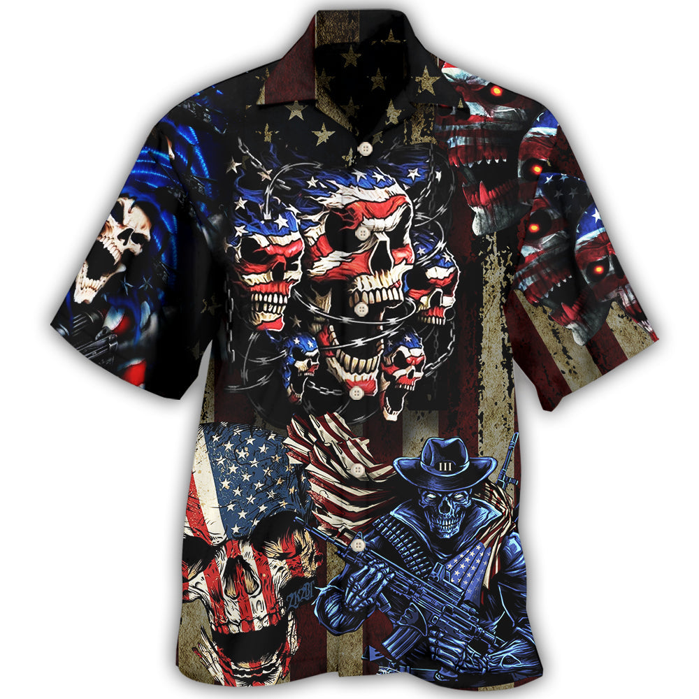 America Skull Angry Limited Edition – Hawaiian Shirt