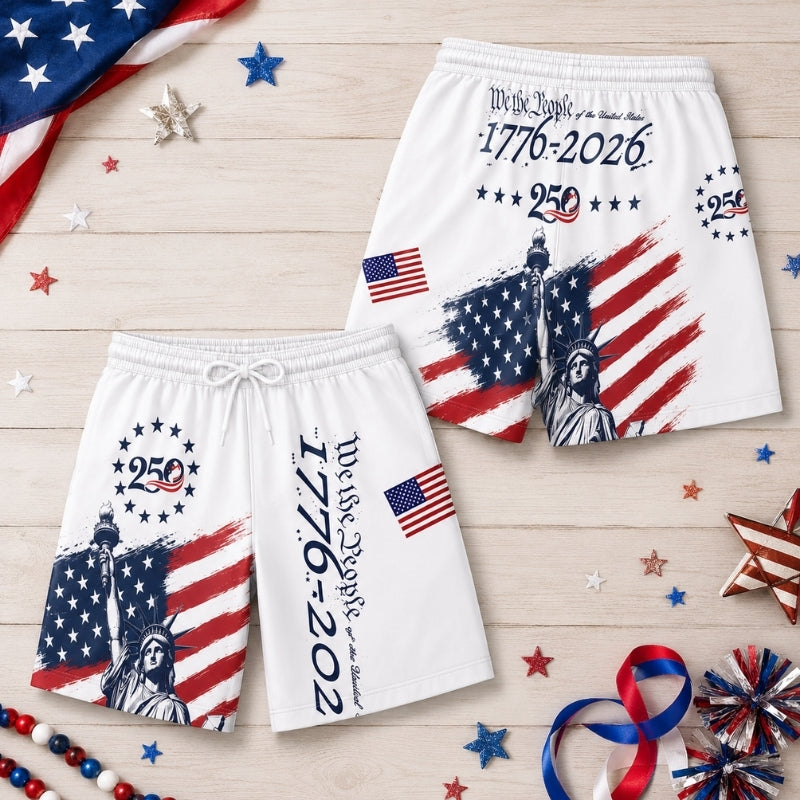 America 250th Anniversary Beach Short - Liberty Brush Swim