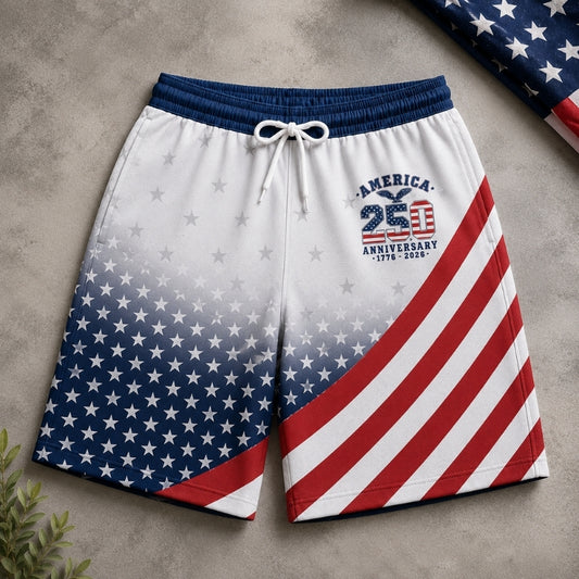 America 250th Anniversary Beach Short - Stars Stripes Swim