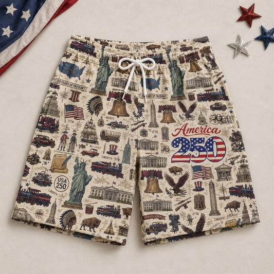 America 250th Anniversary Beach Short - Vintage Icon Swim