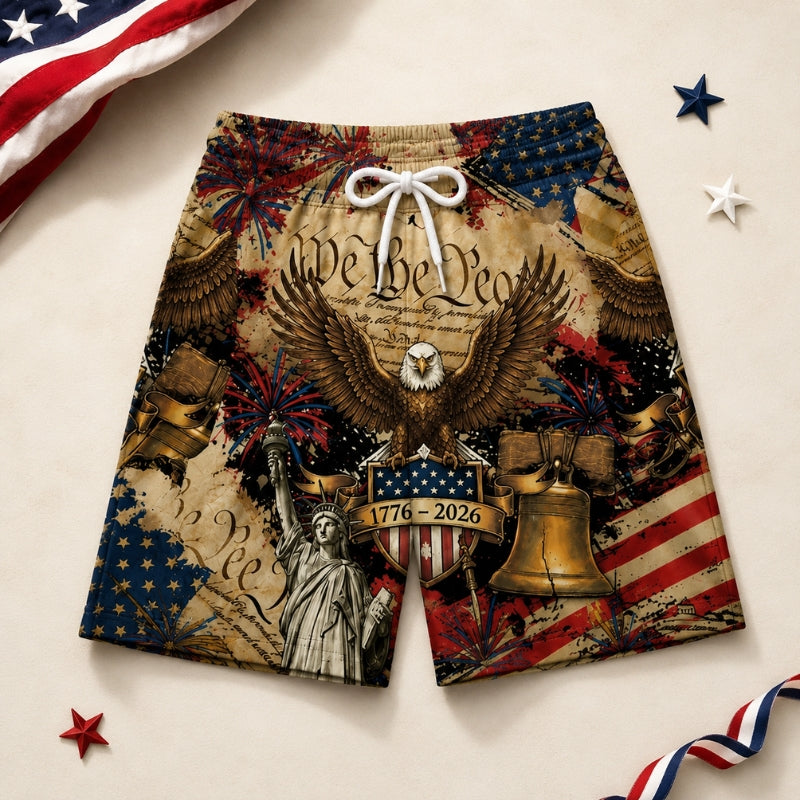 America 250th Anniversary Beach Short - We The People Design