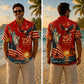 America 250th Anniversary Wide Hawaiian Shirt - Bold Red Liberty Eagle Print