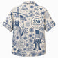 America 250th Blue Toile Liberty Hawaiian Shirt