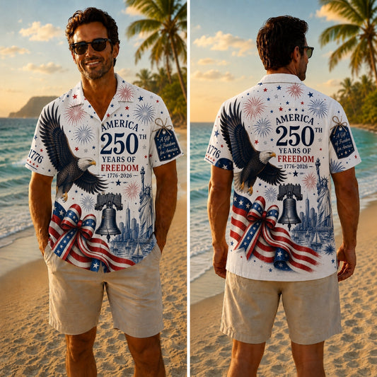America 250th Freedom Gift Hawaiian Shirt 1776-2026