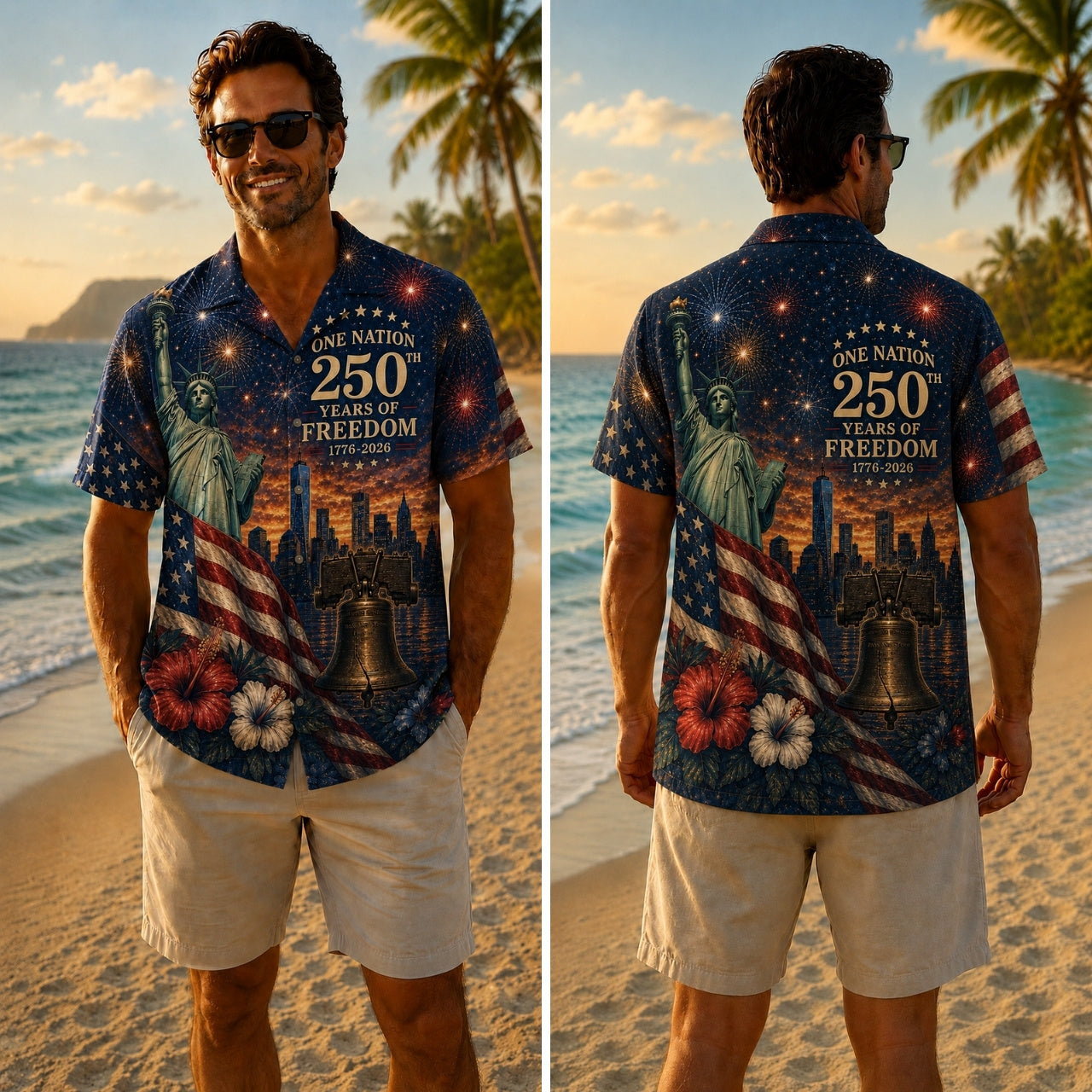 America 250th Patriotic Hawaiian Shirt