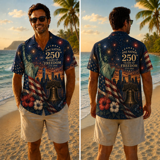 America 250th Patriotic Hawaiian Shirt