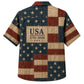 America 250th Retro USA Flag Print Hawaiian Shirt
