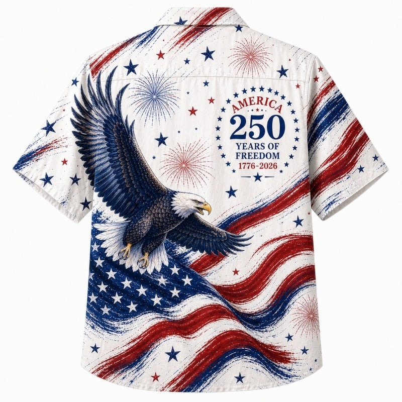 America 250th USA Eagle Hawaiian Shirt