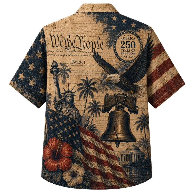 America 250th We The People Vintage Hawaiian Shirt