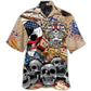America Freedom Skull Inspired Pattern – Hawaiian Shirt