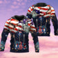 America Guitar Liberty Style - 3D Hoodie2