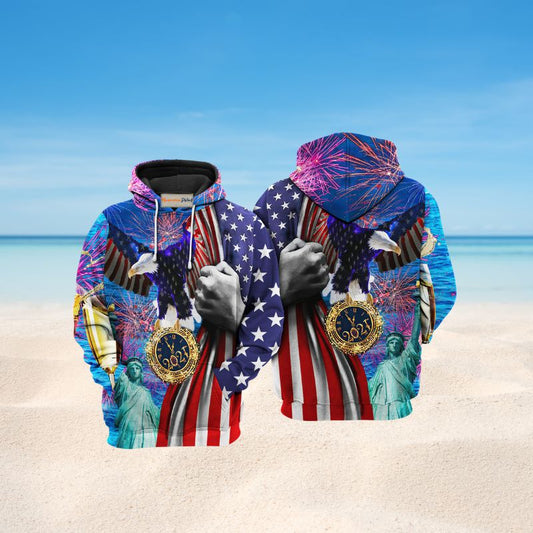 America New Year Celebration Art – 3D Hoodie