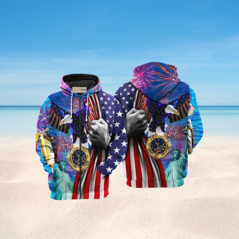 America New Year Celebration Art – 3D Hoodie2