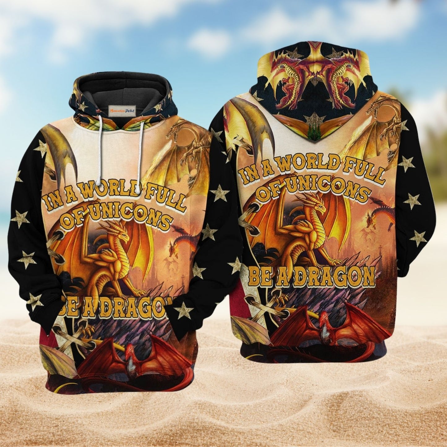American Dragon Freedom Style - 3D Hoodie