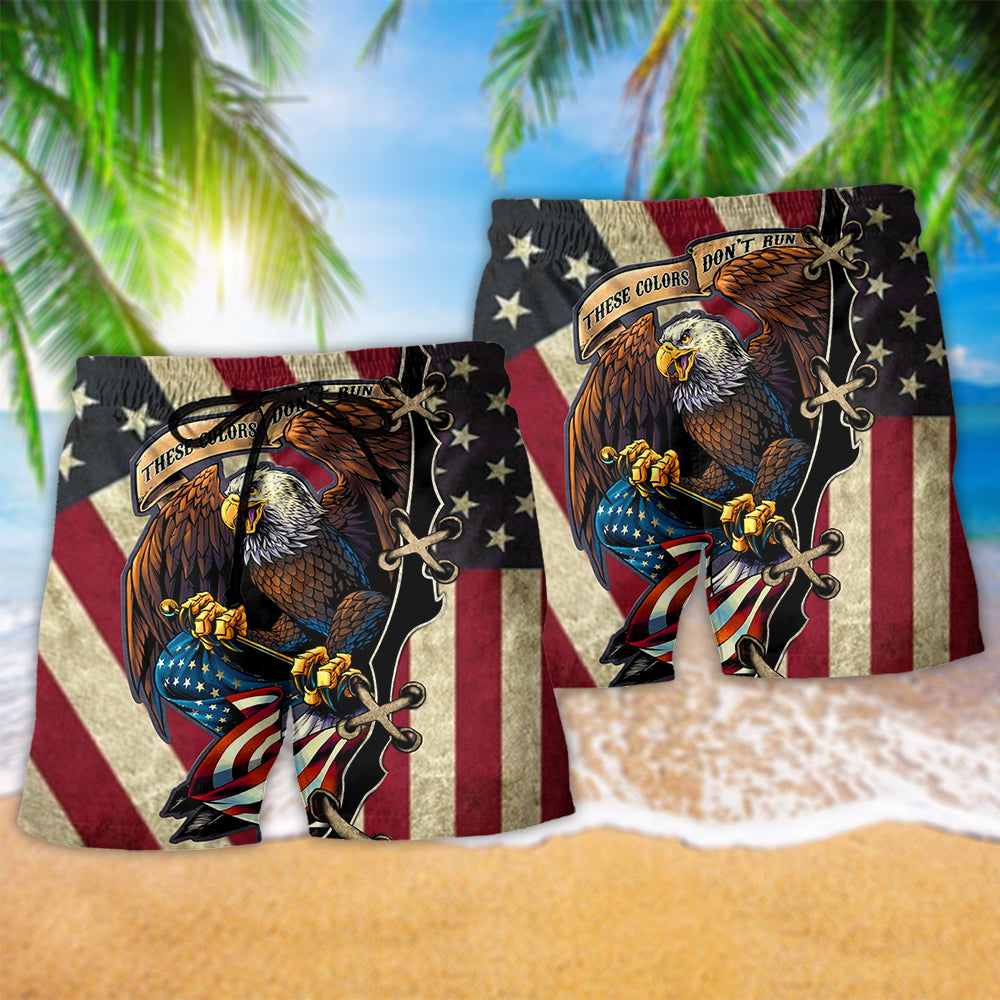 America Eagle Flag Freedom - Beach Short