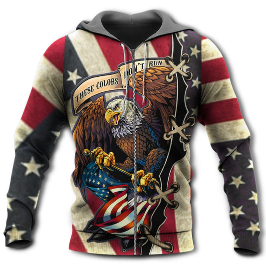 American Eagle Fly Flag Art – 3D Hoodie