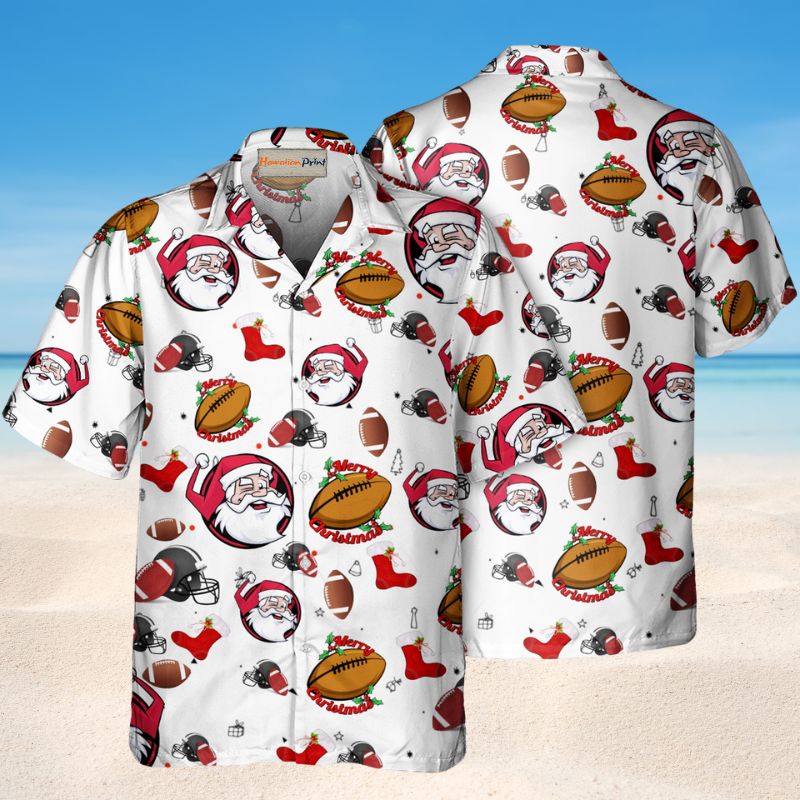 American Football Merry Christmas – Hawaiian Shirt