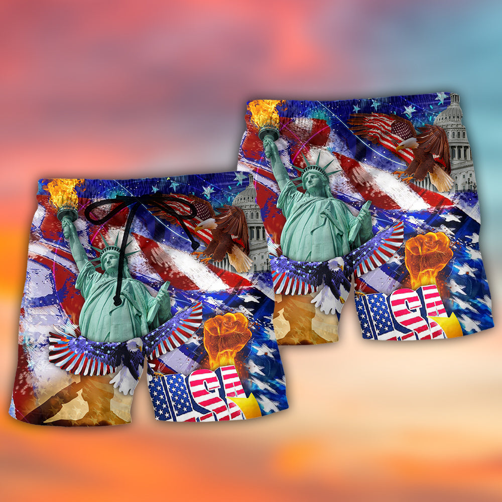 America Independence Day Graphic – Beach Short