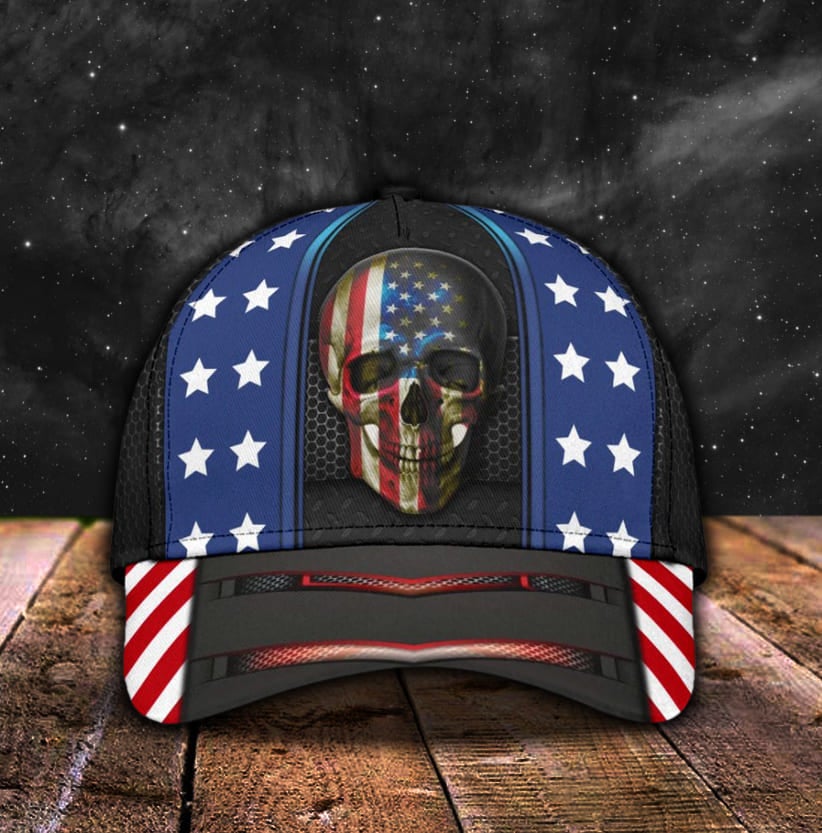 American Skull Carbon Pattern – Classic Cap