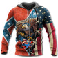 American Pride Eagle Strong Quote - 3D Hoodie