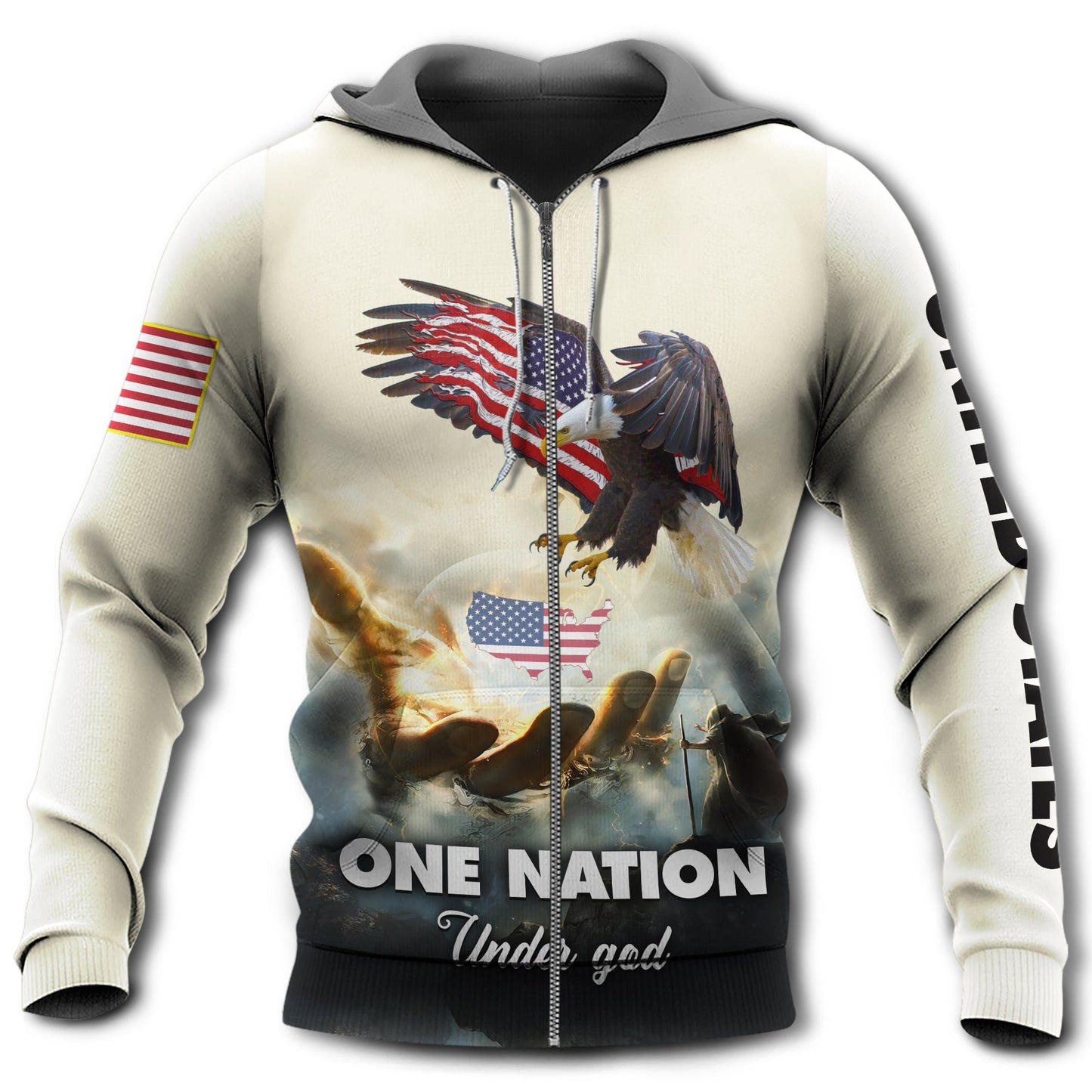 American Eagle One Nation Quote - 3D Hoodie