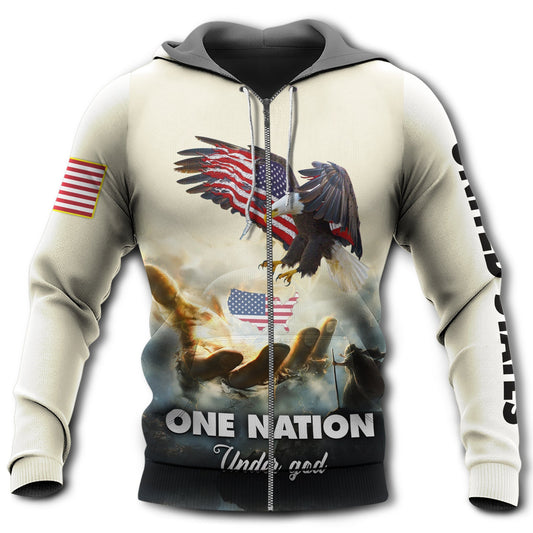 American Eagle One Nation Quote - 3D Hoodie