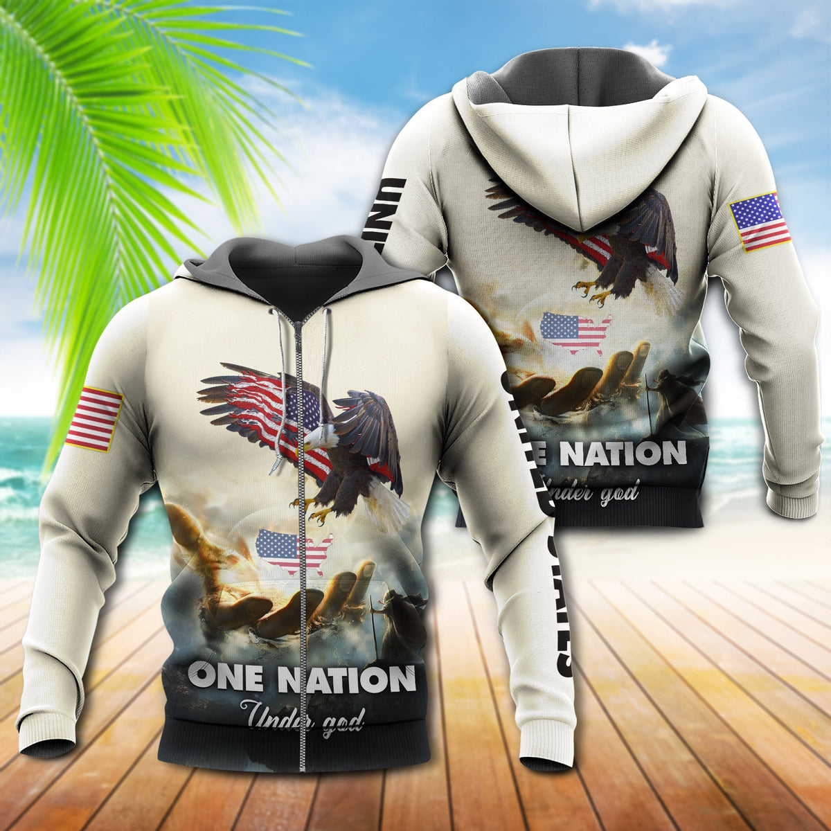American Eagle One Nation Quote - 3D Hoodie3