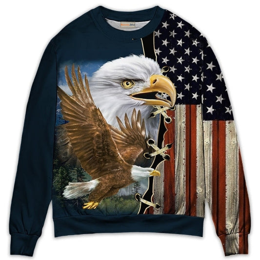 American Eagle Wildlife Faith Style – Sweater - Ugly Christmas Sweater