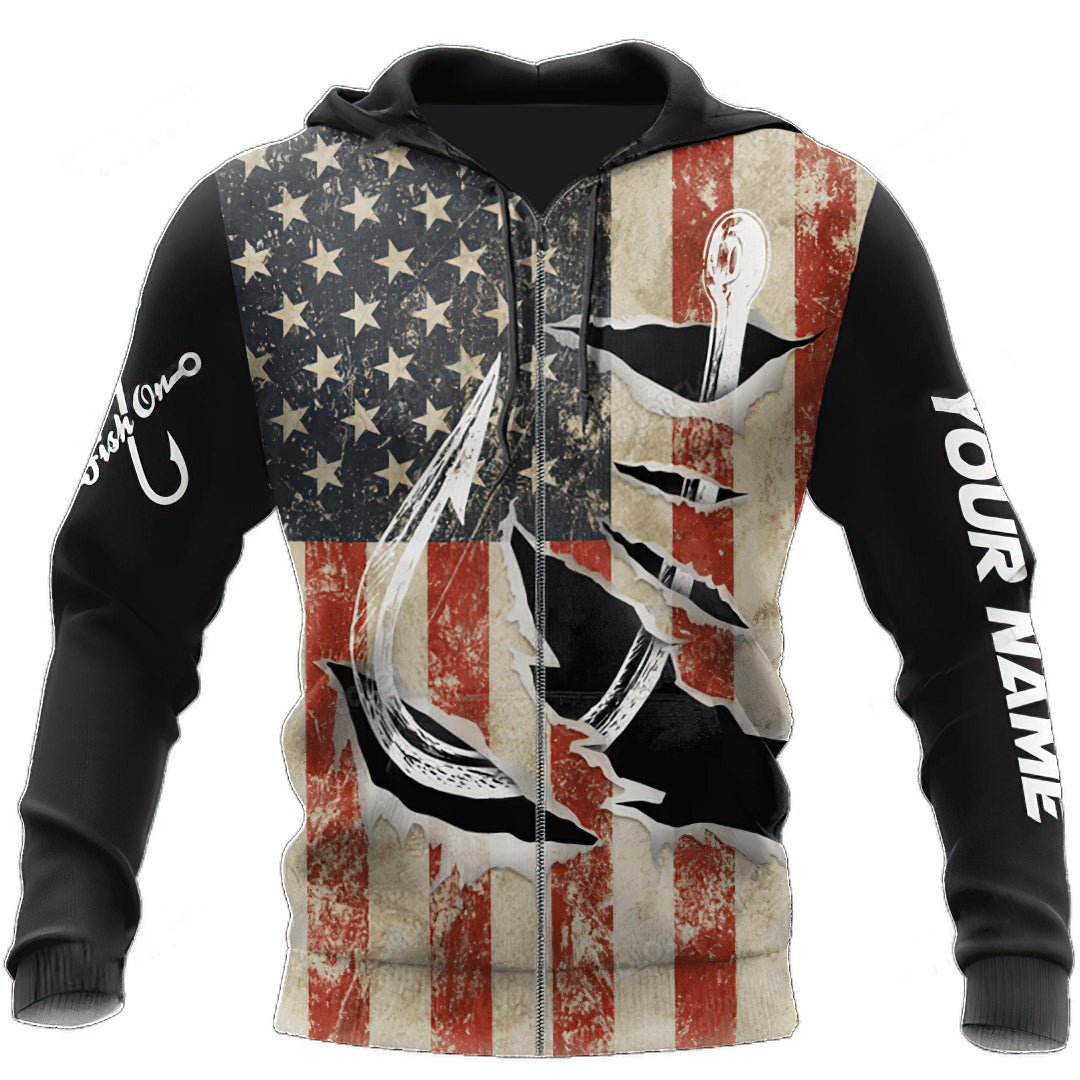 American Fishing Custom Art – 3D Hoodie