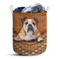 S: 17.72”x13.78” (45x35 cm) American Bulldog Rattan Teaxture - Laundry Basket - Owls Matrix LTD