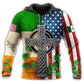 Irish American Flag Celtic Cross - 3D Hoodie