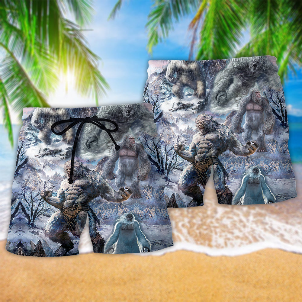 Mythical Yeti Believer Fantasy Style – Beach Short