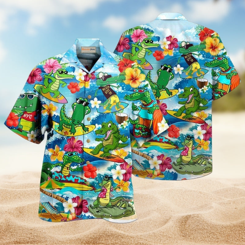 Animals Alligator Wave Surfing Limited Edition – Hawaiian Shirt
