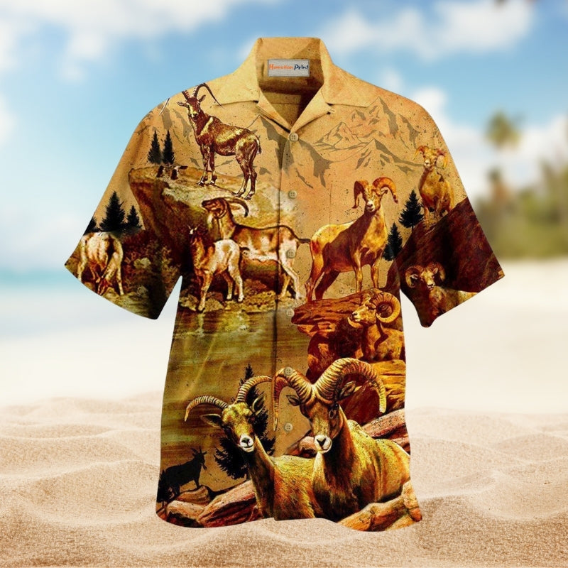 Animals Amazing Mountain Goat Limited Edition – Hawaiian Shirt