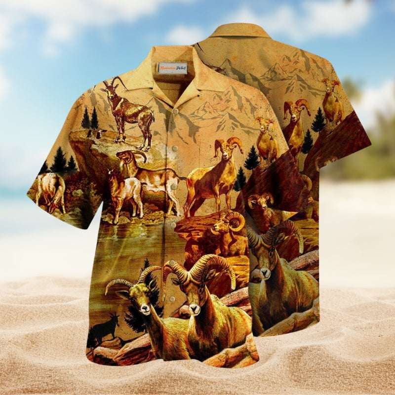 Animals Amazing Mountain Goat Limited Edition – Hawaiian Shirt