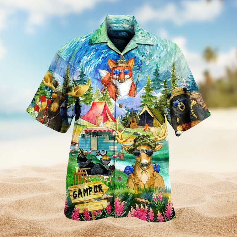 Animals Camping Happy Limited Edition – Hawaiian Shirt