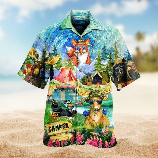 Animals Camping Happy Limited Edition – Hawaiian Shirt