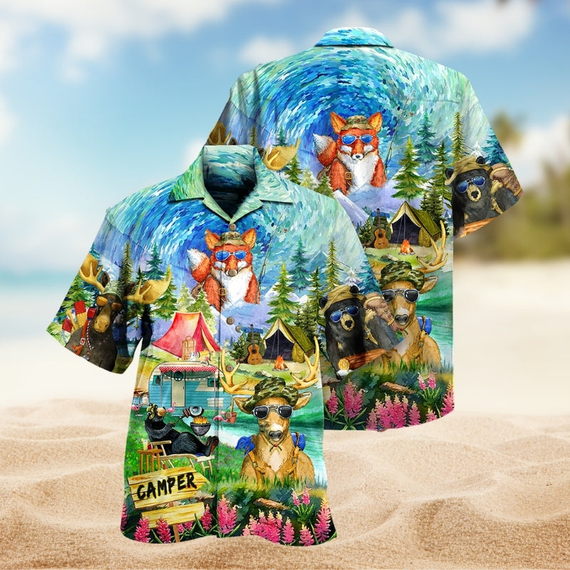 Animals Camping Happy Limited Edition – Hawaiian Shirt