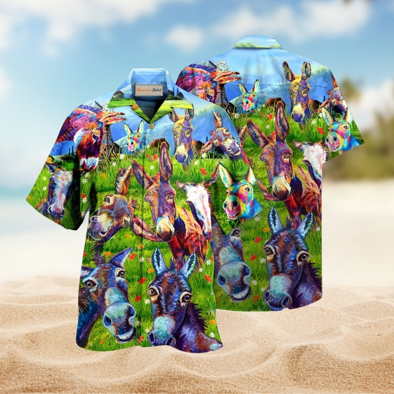 Animals Donkey Be Smart Be Badass Edition – Hawaiian Shirt