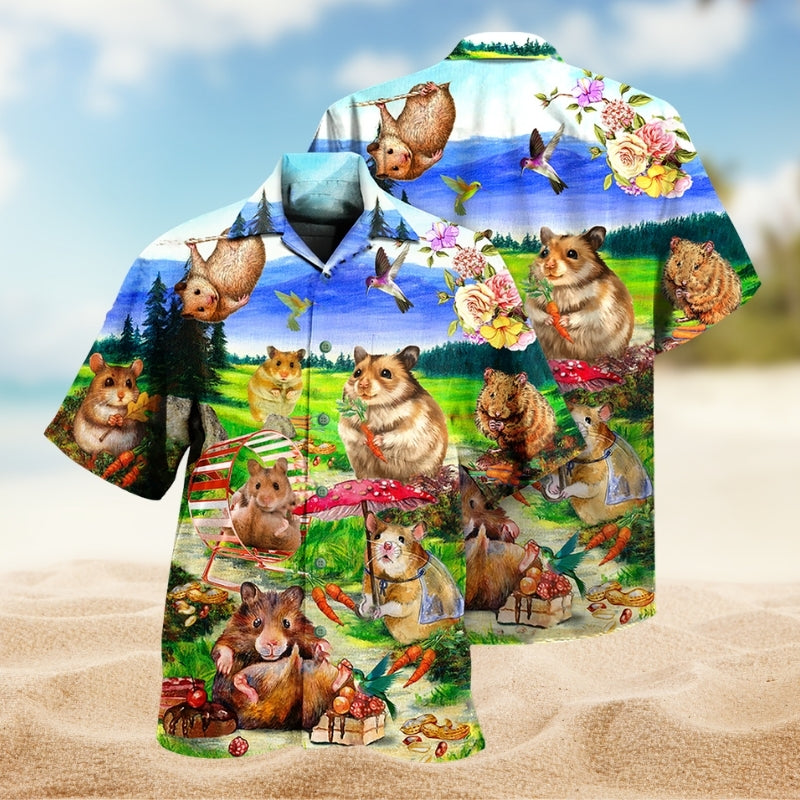 Animals Eating And Happy Limited Edition – Hawaiian Shirt