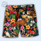 Beach Short / Adults / S Animals Happy Moose Aloha Edition - Hawaiian Shirt - HAWS05FNN210721 - Owls Matrix LTD