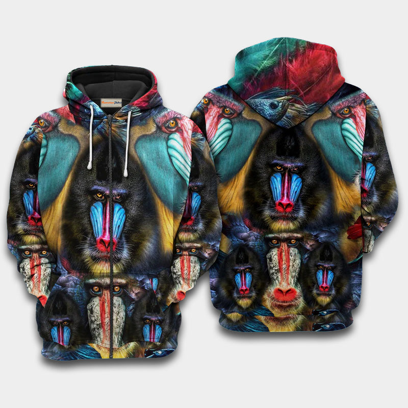 Animals Love Forest Nature Art – 3D Hoodie