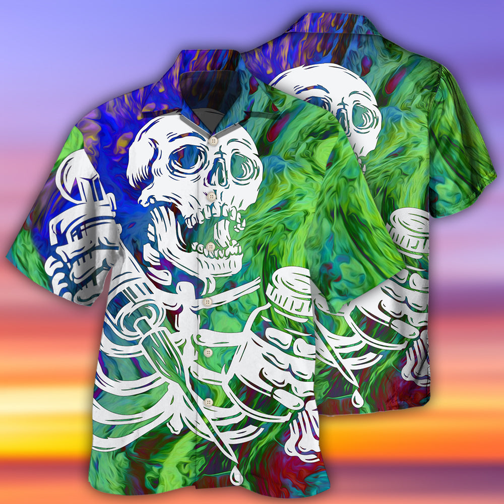 Skull Statement Graphic Art - Hawaiian Shirt