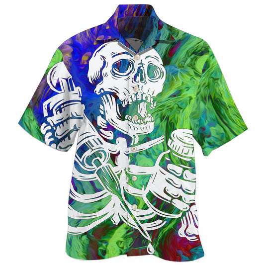 Skull Statement Graphic Art - Hawaiian Shirt